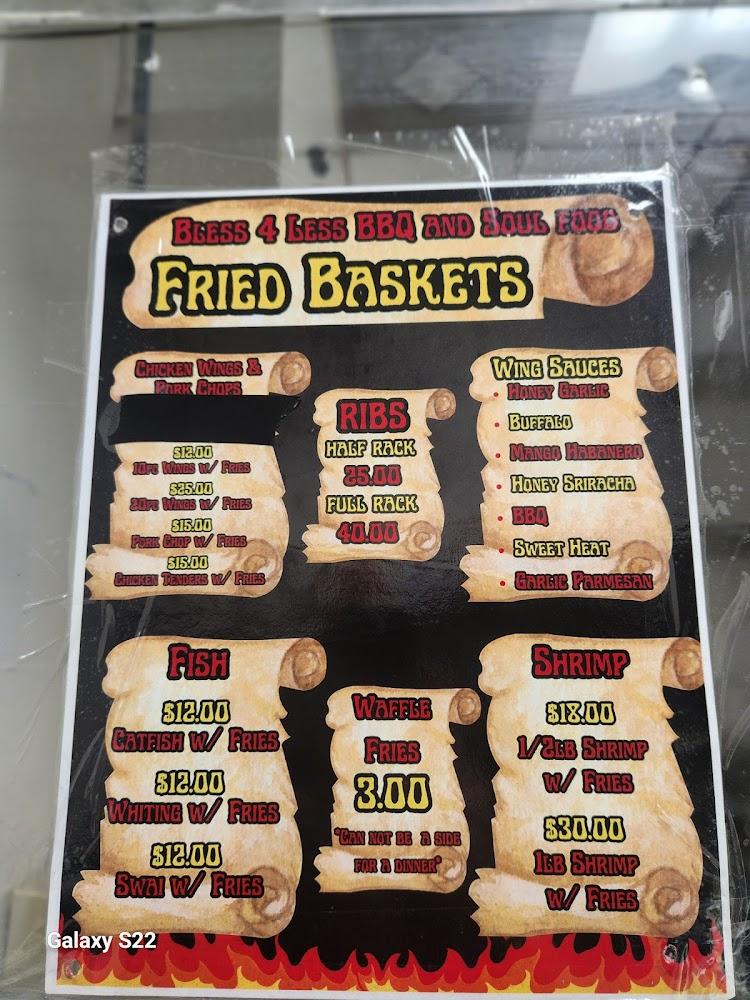 BLESS 4 LESS BBQ AND SEAFOOD - Hinesville Ga. Menu image 3